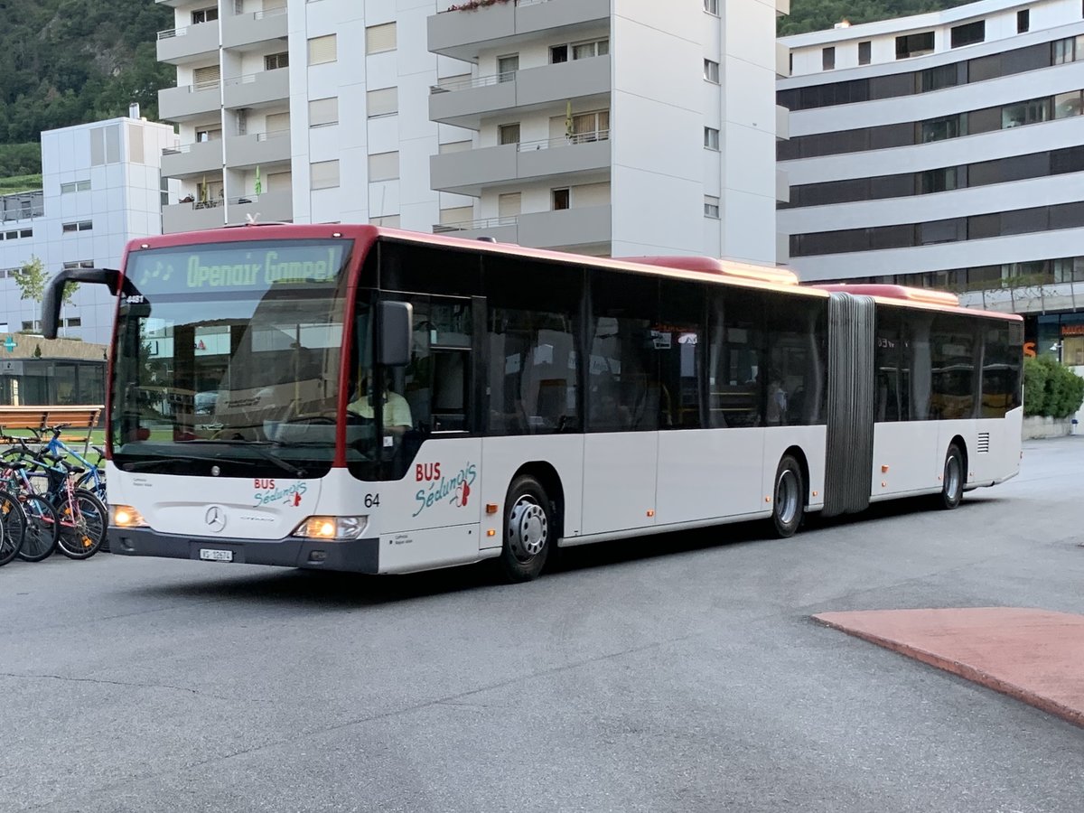 MB Citaro Facelift von Bus Sedunois (Ortsbus Sion) als Shuttle zum Open Air Gampel am 16.8.19 in Visp.