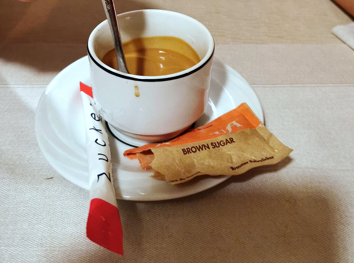 Unser Menü am 07.09.2021 in einem Ristorante in Domodossola....
Und zum Abschluss ein Caffè Espresso.