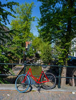 Auf einer Brücke über die Nieuwegracht in Utrecht am 29 April 2025.

Die Nieuwegracht ist einer der bekanntesten Kanäle im Stadtzentrum der niederländischen Stadt Utrecht. Es ist auch der Name der beiden Straßen auf beiden Seiten dieses Kanals. Charakteristisch sind die vielen monumentalen Kanalhäuser, die Werftkeller, die mit Bäumen bewachsenen Werften und die Brücken.

Das System der Kais und Kaikeller (heute teils mit Cafés und Restaurants) der Utrechter Oude- und Nieuwegracht ist in dieser Größenordnung weltweit einzigartig. So ist für uns Utrecht genau schön wie Amsterdam, aber nicht so überlaufen.
