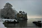 Winterstimmung am Ch�teau de Chillon.