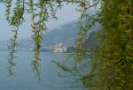 Nicht durch die Blume sondern durch den Baum gleitet der Blick zum Ch�teau de Chillon.