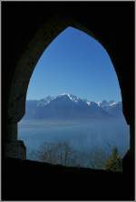 Ausblick von der Kirche in Glion auf den Grammont.