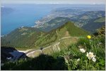 Ausblick vom Rocher de Naye über den Genfersee.