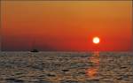 Sonnenuntergang mit Stromboli.