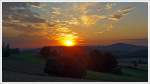 Sonnenuntergang am 26.08.2013 bei Lichtenhain (Sebnitz) im Elbsandsteingebirge.