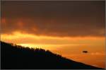 Sonnenuntergang einen Tag sp�ter, unser Wohnzimmerausblick.