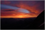 Morgenstimmung über den Alpen, aufgenommen vom Brienzer Rothorn.